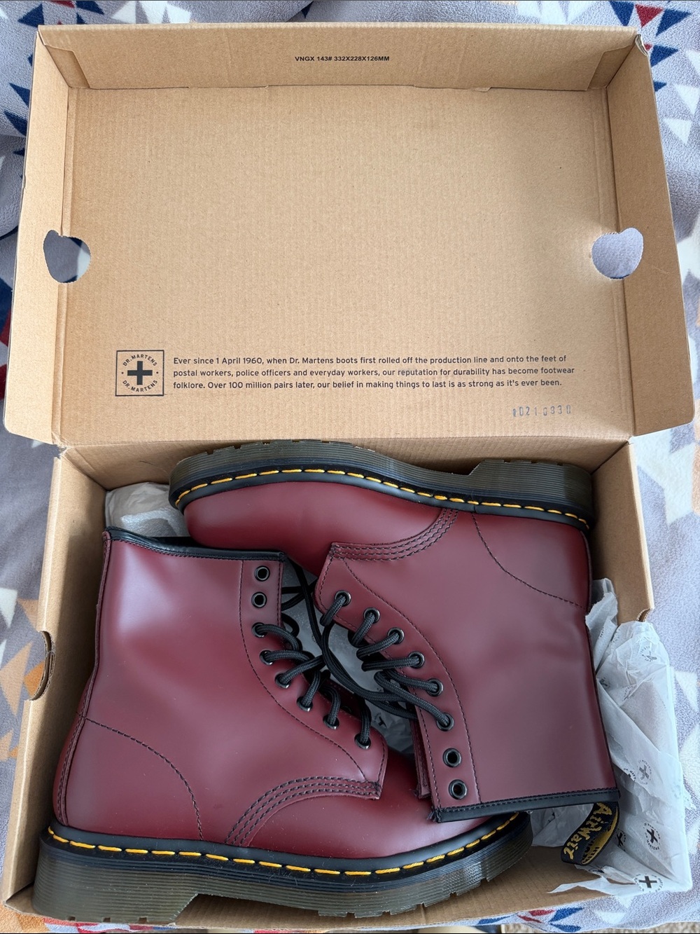 Dr. Martens Smooth Cherry Red 8-Eye Leather Boots